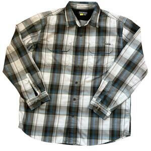 Eddie Bauer long sleeve plaid shirt, men's size XL